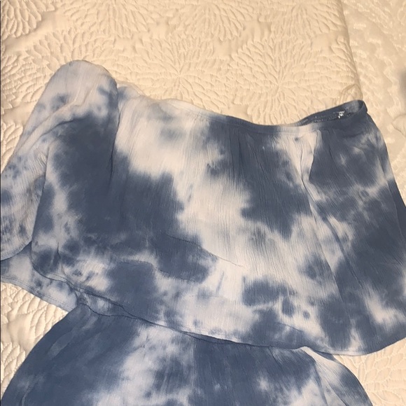 SALE tie dye off the shoulder romper - Picture 6 of 11